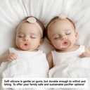 2 x Garkoko Baby Pacifiers 0-6 Month, Soft Silicone Newborn Pacifiers with Large Air Holes, BPA Free, Set of 2 in Thumb & Breast-Like Shape