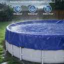 EchoVale Winter Pool Cover 24 ft Round Above Ground, 3 Overlap Heavy Duty
