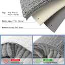 Smiry Luxury Chenille Bathroom Rugs 47x20, Extra Soft and Absorbent Shaggy Bath Mat, Machine Washable, Non-Slip Plush Carpet Runner for Tub, Shower, and Floor, Home Decor Accessories, Light Grey