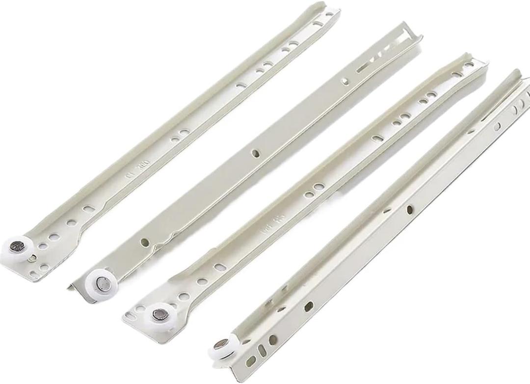 Hardware Full Extension Side Mount Drawer Slides Drawer Track Slides Two Cabinet Rails Thickening Computer Table Chute Clothing Cabinets Keyboard Roller Pulley Furniture(18inch(45cm))