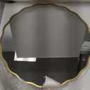 20" Round Wavy Edge Mirror,Gold Scalloped Circle Mirror,Wood Frame Vanity Mirror Decorative for Bathroom Bedroom Living Room Home House Office Entryway