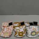 Langsprit Washable Female Dog Diapers (3 Pack) - Doggie Reusable Small Medium Large Dog Diapers for Doggy Puppy Female in Period - Highly Absorbent Dog Heat Panties (Rabbit, Owl, Lion, Small)