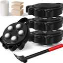 Furniture Movers with Wheels Dollies - Heavy Duty 360 Rotating Soft-Top & Auto-Lift Furniture Moving Wheels, Piano Appliances Dolly,700lb Capacity for Hardwood Floors (Black)