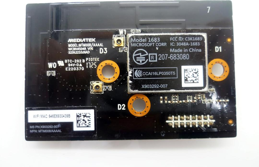 Bluetooth WiFi Board Wireless WiFi Card Module Replacement Part for Microsoft Xbox One S (Slim)
