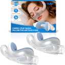 2PCs Replacement CPAP Fabric Nasal Pillow Mask Cushion (M) for Airfit N30I & Airtouch N30I, Improved QuietAir N30i - Effictive Moisture-Wicking & Redness-Reducing, ItAll Supplies Accessories - Warm
