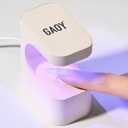 GAOY Mini UV Light for Gel Nails, Small Curing Light with 2 Timers, U-Shaped LED Nail Lamp for Fast Curing, Creamy White