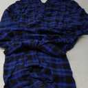 Esenchel Women's Plus Size Long Cotton Flannel Nightgown (4X-Large Plus, Blue)