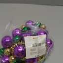 GiftExpress Mardi Gras 46 Jumbo Ball Bead Necklaces And 33 7mm Assorted Metallic Color Beaded Necklaces Bundle Set for St. Patrick's Day Party Favors, Mardi Gras Festivals, Mardi Gras Parades