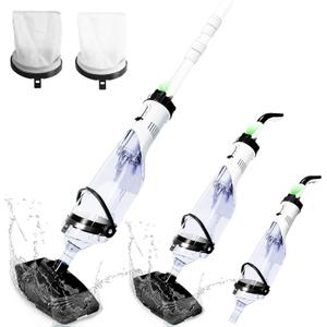 2025Upgraded Cordless Pool Vacuum for Above Ground,LED Display&11.5" Wider Head,Handheld Pool Spa Vacuum Cleaner for Inground Pools Hot Tub,Rechargeable,up to 19.5 GPM for Leaves,Debris,Shallow Steps (BLACK)