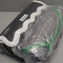 Scalloped Black White Kitchen Mats Rugs Sets of 2 Cushioned Anti Fatigue Floor Mat Waterproof Kitchen Rugs Non Slip Foam Comfort Standing Mat for Sink Laundry (17.3"x30"+17.3"x47")