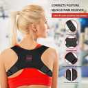 Posture Corrector for Women and Men, Adjustable Back Brace for Spine Alignment and Posture Support, Upper Back Pain Relief, Comfortable and Effective Back Brace for Better Posture (Black)