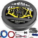 1600W 12" Spare Tire Subwoofer with Built-in Amp, Anti-Theft Hidden Design, 400W RMS Deep Bass Car Subwoofer, Easy Install Powered Subwoofer for Car Audio, Fits 15"/16"/17" Wheels