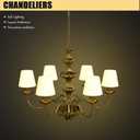 Small Lamp Shades Set of 2, White Clip On Lamp Shades for Table Lamps-4" Top x 5" Bottom x 6" High, Mini Barrel Fabric Lampshades for Table Chandeliers Sconce Wall Floor Lamp Replacement