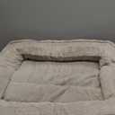 Cat Couch for Pets, Washable Cat Beds for Indoor Cats, Super Soft Plush Supportive Dog Couch Bed for Puppy and Kitten with Anti-Slip Bottom, 24inch, Beige