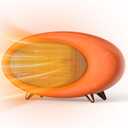 Space Heater, 600W Small Desk Heater for Indoor Use,Fast Safety Personal Desktop Heaters for Bedroom Table Home Office(Orange)