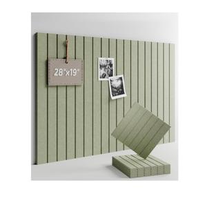 Felt Bulletin Board Tiles -28"x19" with 40 Adhesive Tabs, Small Slat Wall Alternative for Office Decor, Push Pin Board Wall Organizer 12 pcs