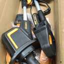 SOARFLY Upgraded Cordless Tiller for Gardening with Dual 2.0Ah Batteries, 48 Steel Tines Battery Rototiller, 9" Width 6.6" Depth Garden Tiller Cultivator for Soil, Tending & Composting (Orange)