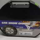 Snow-Chains Auto Fixing 1 Min Quick Fit Easy Installation Tire-Chains, Portable Reusable Universal Emergency Tire Traction Chain for Passenger Car, Pickup Trucks and SUV - Set of 2 (HKN-160)