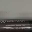 VELIMAX Static Cling Total Blackout Window Film Privacy Room Darkening Window Tint Black Window Cover 100% Light Blocking No Glue (35.4 x 314.9 inches)
