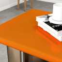 Orange Contact Paper 23.6"x196" Glossy Orange Peel and Stick Wallpaper for Kitchen Countertop/Cabinet Self Adhesive Waterproof Wall Paper Removable Decorative Vinyl
