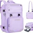 Maelstrom Travel Backpack for Women Men,35L Laptop Backpack Fits 17-Inch Laptop,Carry On Backpack for Airplanes with Crossbody Bag&Shoe Compartment&Toiletry Bag (Purple, Large)