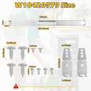 W10426979 24" Dishwasher Mounting Bracket Kit Fit for Whirlpool, KitchenAid and Maytag 24 Inch Wide Dishwasher for Granite and Quartz Countertops (W10426979 (24") for Standard)