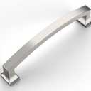 Amerdeco 10 Pack Brushed Satin Nickel 5 Inch(128mm) Hole Centers Kitchen Cabinet Pulls Cabinet Hardware Kitchen Handles for Cabinets Cupboard Handles Drawer Pulls ZH0009BSN