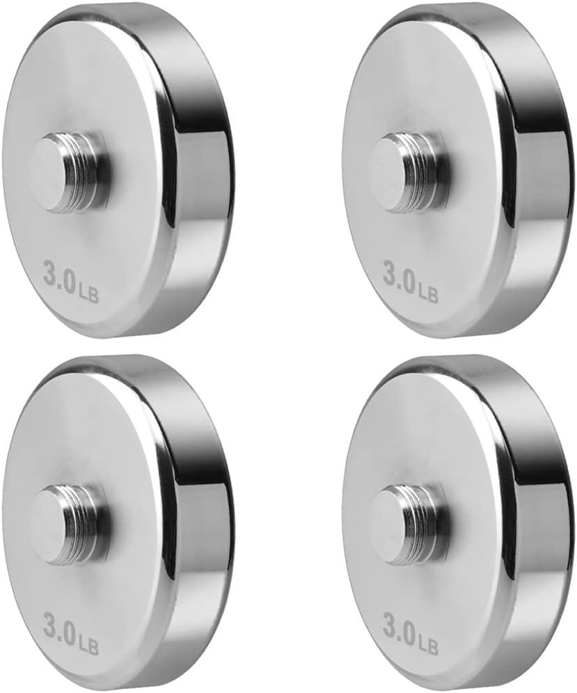 Northdeer Weight Plates for Steel Dumbbells 4 Pieces 0.5lb 1.5lb 2.5lb 3lb 5lb 7.5lb (Standard-Finish)