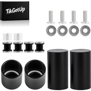 4 Point Docking Hardware & Covers/Caps Kit for Harley Touring 2009-2024 Street Road Electra Glide Road King for Quick Release Sissy Bar Luggage Rack,Black