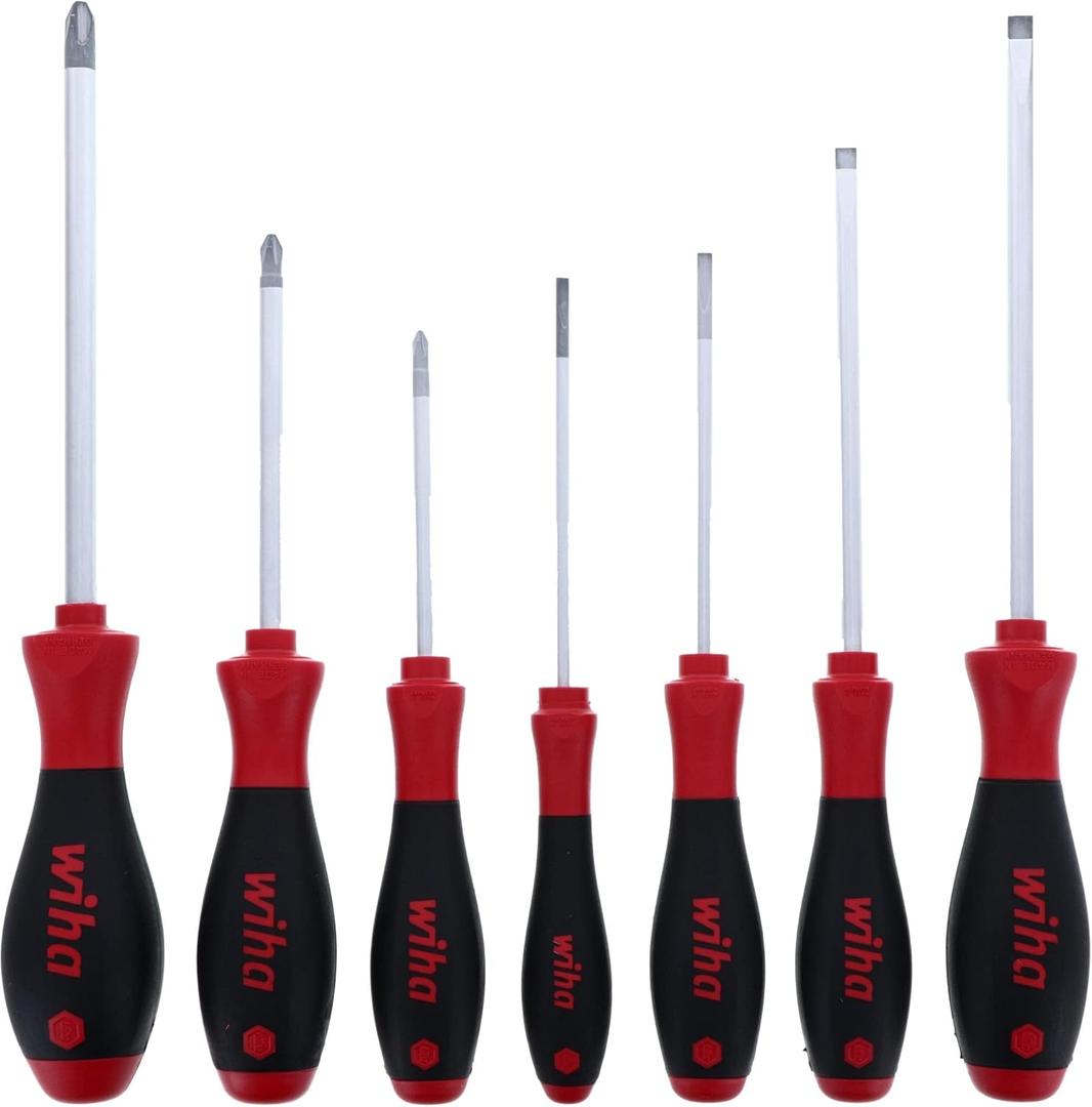 Wiha 30278 7 Piece SoftFinish Slotted and Phillips Screwdriver Set