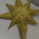 Retisee 1 Pcs 24 Inch Christmas Glitter Bethlehem Star Large LED Outdoor Xmas Lights Powered Hanging Outdoor Lighted Christmas Star for Yard Porch Festival Xmas Holiday Nativity Wedding (Warm White)