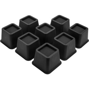 BTSD-home Bed Risers 3 inch Heavy Duty Furniture Risers for Sofa Couch Great for Under Bed Storage Set of 8