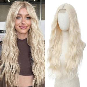 Cosplay Long 613 Blonde Wig 28 Inch Middle Part Synthetic Wig Realistic Gifts Party Wigs for Women Daily Use Colorful Wigs (613 Blonde)