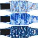 5 Pack Dog Diapers Male, High Absorbing Dog Wraps, Belly Bands for Male Dogs with Incontinence or Frequent Urination, Washable Doggie Diapers Star Medium