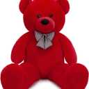 MaoGoLan Giant Teddy Bear Stuffed Animal 47inches,Red Classic Big Teddy Bear Plush Toy,Adorable and Fluffy Teddy Bear Gift for Christmas,Valentines Day,Baby Shower,Birthday,or Long Distance