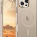 SUPFINE Magnetic for iPhone 16 Pro Case(Compatible with MagSafe)(Military Grade Drop Protection) Slim Translucent Matte Shockproof with Anti-Fingerprint Phone Case,Desert Gold
