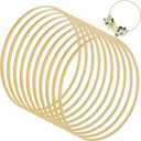 DIRBUY 15PCS 12 Inch Wooden Floral Hoops for Crafts - Large Bamboo Wood Hoops for Crafts