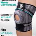Knee Brace with Side Stabilizers for Men & Women - Washable Knee Support with Adjustable Velcro Patella Straps for Workout, Pain Relief, Meniscus Tear, Arthritis, ACL (Universal, Gray)