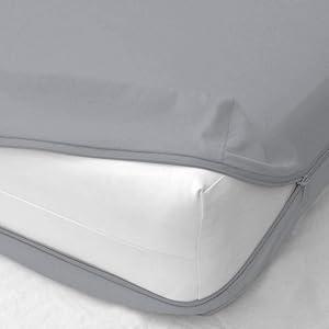 Shreem Linen Zipper Fitted Sheet - 12 Inch Deep Pocket, Soft Brushed Microfiber Bottom Sheet, Wrinkle, Shrink & Fade Resistant, Hotel Quality, Light Grey, Queen