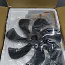 DLLT Caged Ceiling Fan with Light: 20" Farmhouse Fandelier with Lights and Remote & APP - Black Rustic Semi Flush Mount Bladeless Ceiling Fans Enclosed Fan for Bedroon Kitchen Living Dining Room