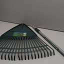 ORIENTOOLS Garden, Adjustable Lightweight Steel Poly Shrub Rake, Plastic Head, 22 Tines, 42 to 60 inches (Black Handle)