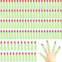 120 Pcs Halloween Plastic Finger Colorful Witch Fingers Witch Fingers Pointers for Kids Young Readers Cosplay Masquerade Costume Party Decorations (Green)
