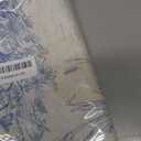 GLORY SEASON Rustic Tablecloth Classic French Village Printed Linen Fabric Table Cover Farmhouse Decoration 60 Inches Round Blue for Kitchen Dining