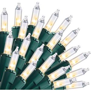 Joiedomi Clear Christmas String Lights Indoor,300(3x100) Mini White Fairy Light,64.2 FT Lighting Decor for Patio Dorm Classroom Bedroom Holiday Wedding Party Garland Birthday Festival, Green Wire