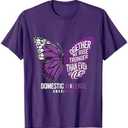 Purple Ribbon Domestic Violence Awareness Together We Rise T-Shirt. Size M