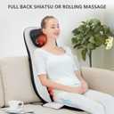 Snailax Neck and Back Massager with Heat, Shiatsu Back Massager for Back Pain, Kneading,Rolling Massage Seat Cushion,Full Body Massage Chair Pad,Seat Massager for Chair,Ideal Gifts