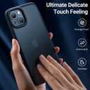 TORRAS Guardian Shockproof for iPhone 13/14 Case, [Military-Grade Drop Tested] Durable Protective Matte Hard PC Back Slim Thin DIY-Buttons for iPhone 13/14 Case, Translucent Black