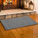 Plow & Hearth Dalton 24x32" Hearth Rug Fireproof | Ash | Wool Blend Fireplace Mat | Hearth Rugs for Fireplaces Fire Resistant | Protect Hardwood Floor and Carpet from Sparks and Embers Wood Stove