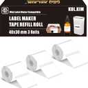 M150 Thermal Labels for Phomemo M110 M150 M220 M200 M250 M120 M221 Label Printer for Clabel 221B Labels for Phomemo M220 M100 M102 Label Maker Tape Refill 40 x 30 mm 1.57''x1.18'' White 3 Rolls