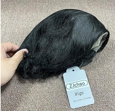 ZJchao Cut Human Hair Wig Short Curly Wigs Hair Stylish Design for Parties Rose Net Material (Assorted Color)